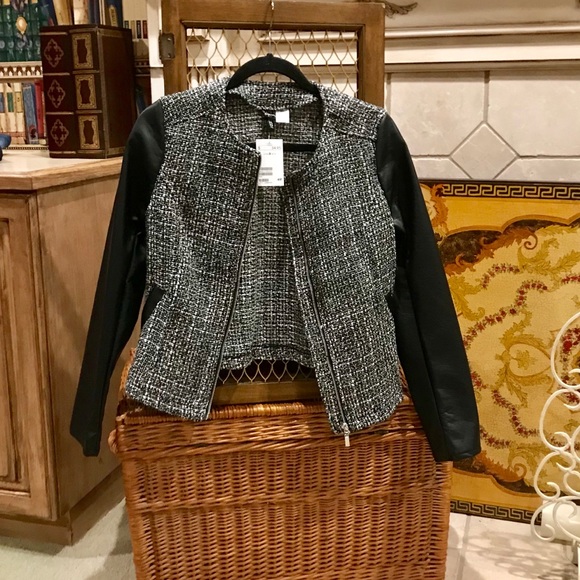H&M Jackets & Blazers - New H&MTweed and faux leather jacket
